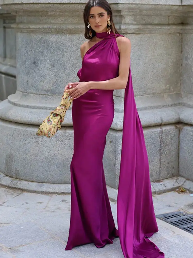 Vestido Milano Accua Longo em Cetim - Imagem 5