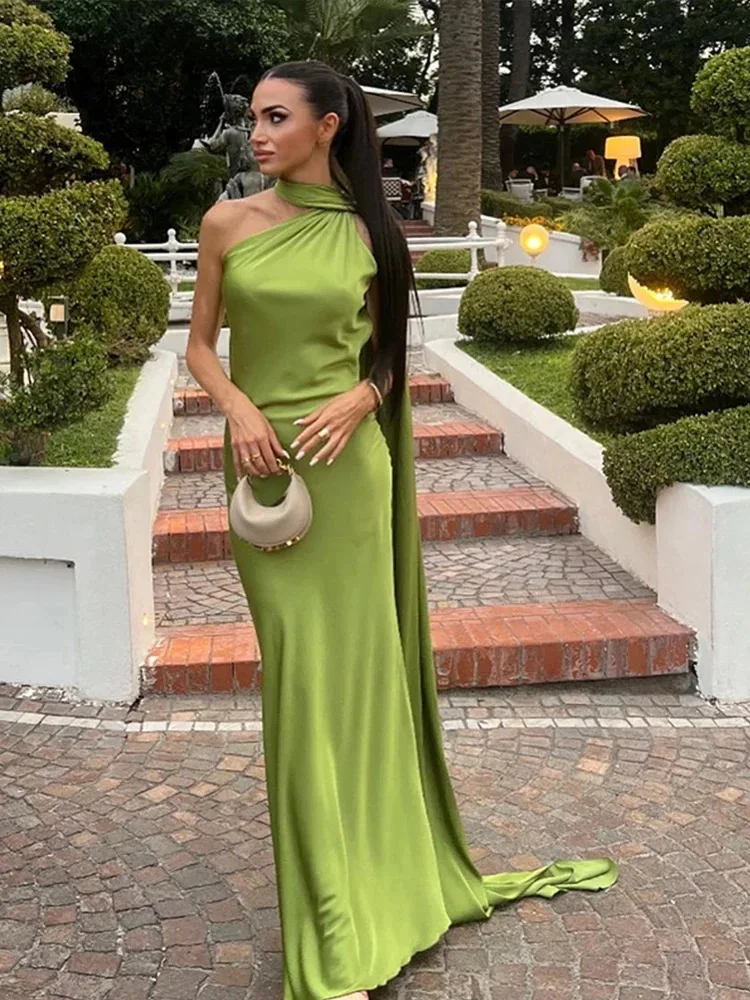 Vestido Milano Accua Longo em Cetim - Imagem 27