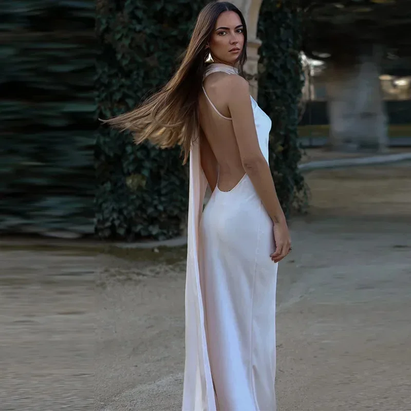 Vestido Milano Accua Longo em Cetim - Imagem 37