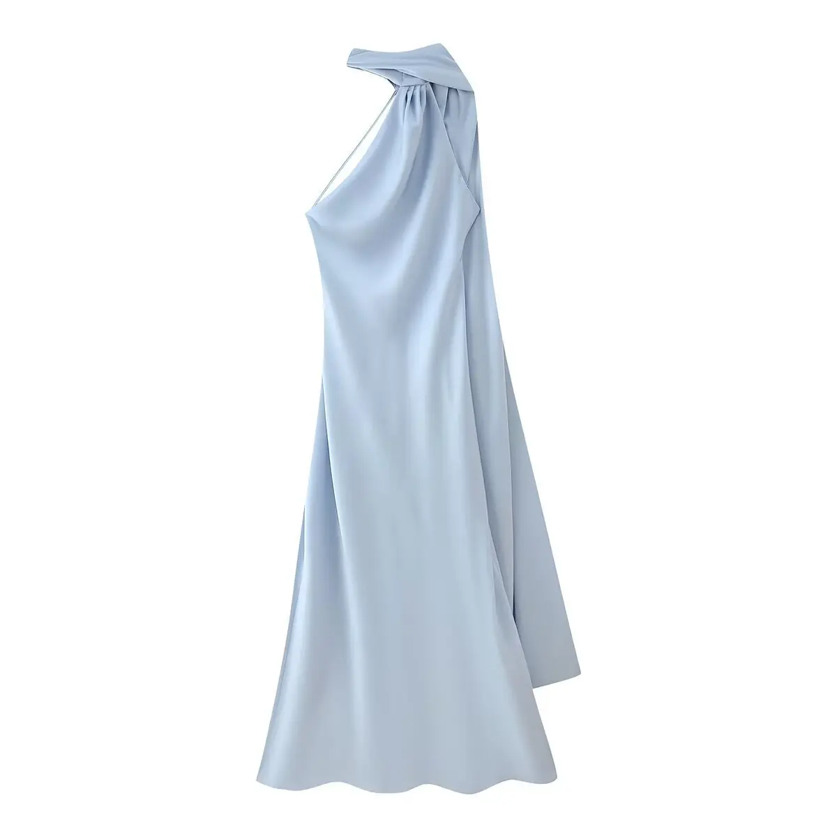 Vestido Milano Accua Longo em Cetim - Imagem 16