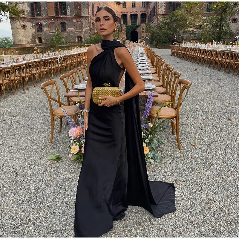 Vestido Milano Accua Longo em Cetim - Imagem 45