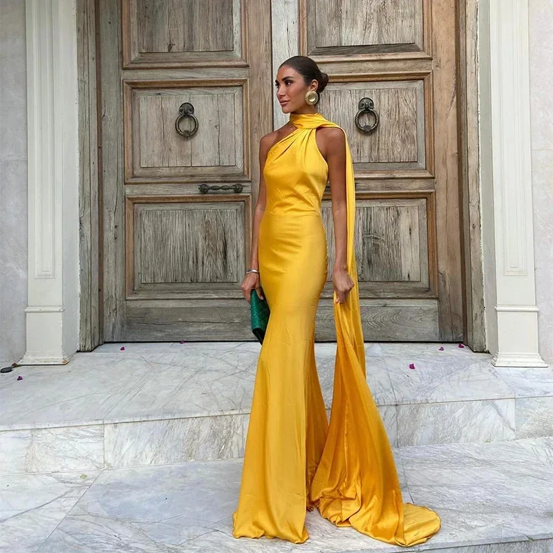 Vestido Milano Accua Longo em Cetim - Imagem 41