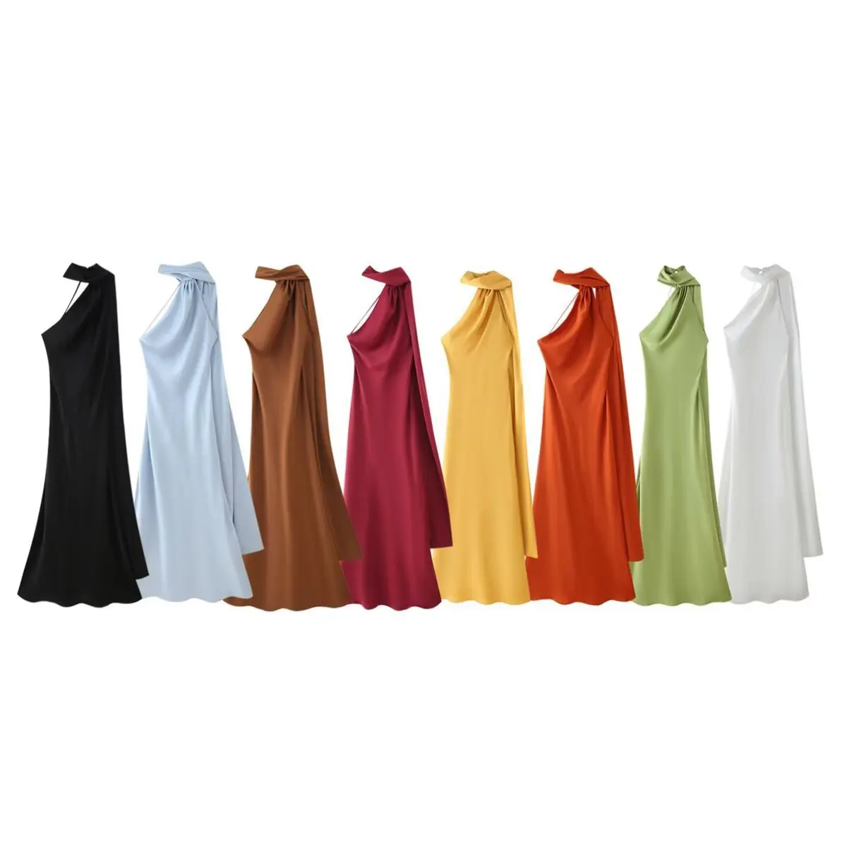 Vestido Milano Accua Longo em Cetim - Imagem 11