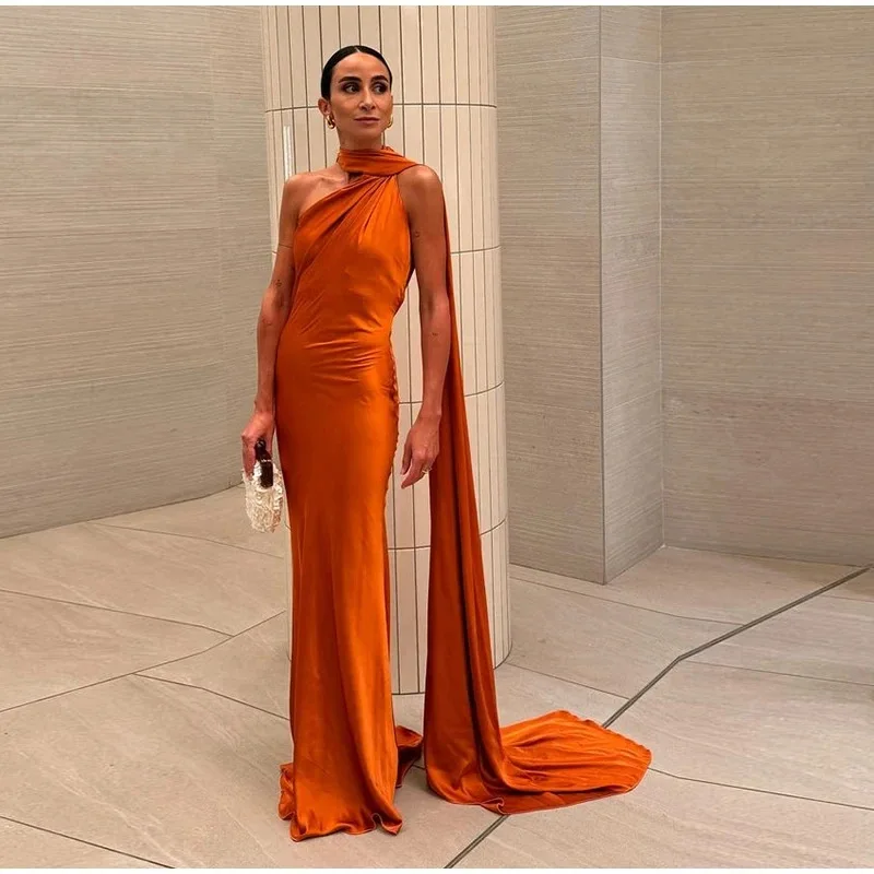 Vestido Milano Accua Longo em Cetim - Imagem 4