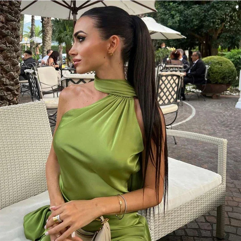 Vestido Milano Accua Longo em Cetim - Imagem 29