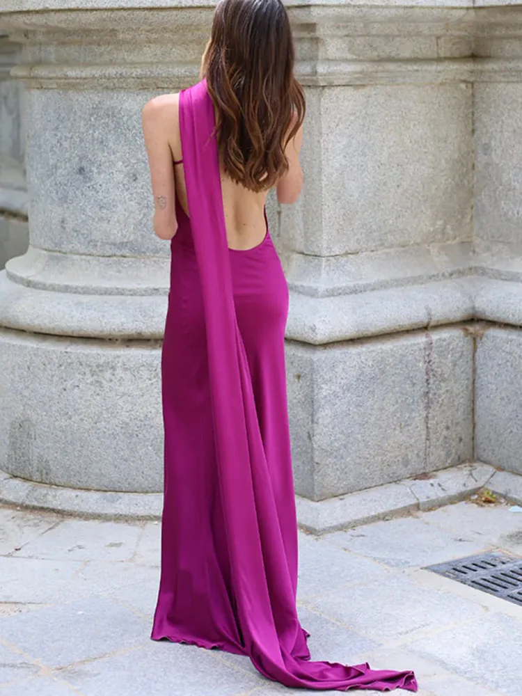Vestido Milano Accua Longo em Cetim - Imagem 50